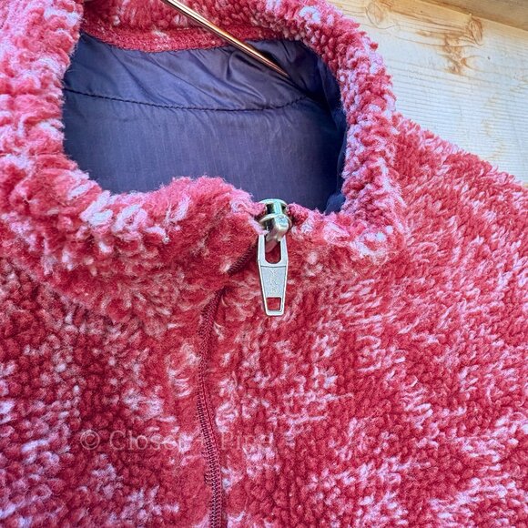 Patagonia‎ Glissade Deep Pile Fleece Pullover Kimono Red Size Large Vintage 90's - Picture 7 of 14